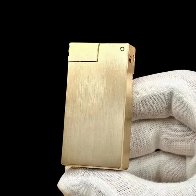 New Double Oil Compartment Lifting Arm Lighter Hand Carved Side Pulley Brass Lighter Men's Collection Gift New Double Oil Compartment Lifting Arm Lighter Hand Carved Side Pulley Brass Lighter Men's Collection Gift