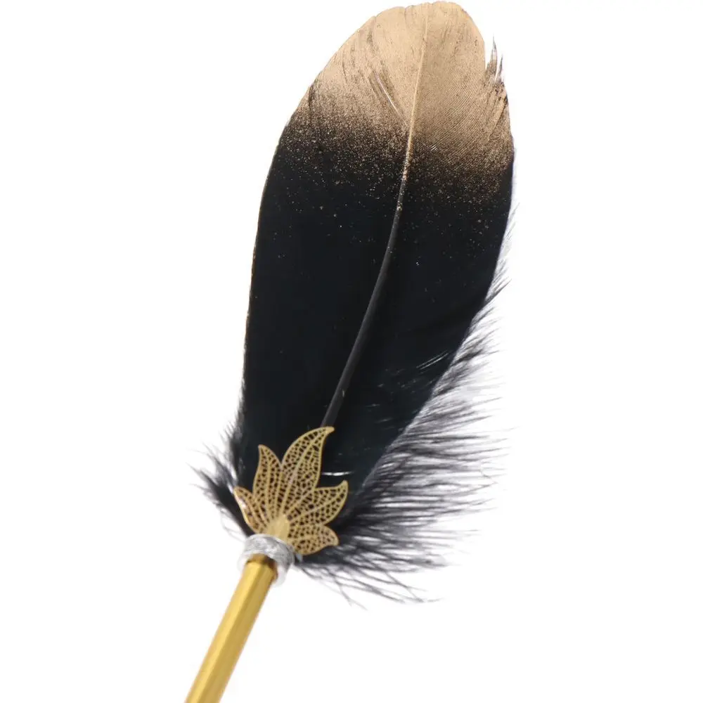 Smooth Writing Feather Quill Ballpoint Vintage Gift Wedding Soft Fluffy Pen Refined Black Calligraphy Pen Office Smooth Writing Feather Quill Ballpoint Vintage Gift Wedding Soft Fluffy Pen Refined Black Calligraphy Pen Office