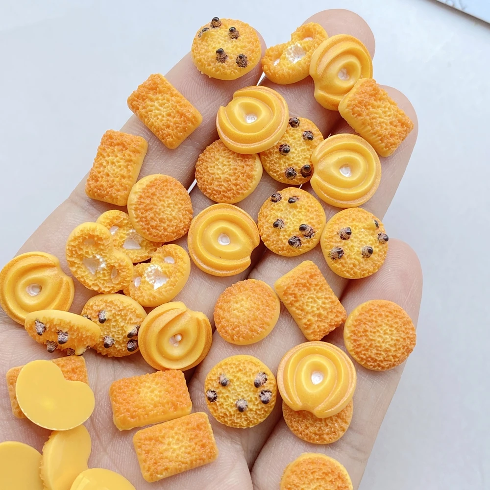 50Pcs Cute Mini Cartoon Simulated Cookies Nail Art Resin Designer Charms DIY Craft For Nail 3D Decorations Jewelry 50Pcs Cute Mini Cartoon Simulated Cookies Nail Art Resin Designer Charms DIY Craft For Nail 3D Decorations Jewelry