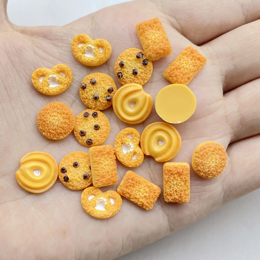 50Pcs Cute Mini Cartoon Simulated Cookies Nail Art Resin Designer Charms DIY Craft For Nail 3D Decorations Jewelry 50Pcs Cute Mini Cartoon Simulated Cookies Nail Art Resin Designer Charms DIY Craft For Nail 3D Decorations Jewelry