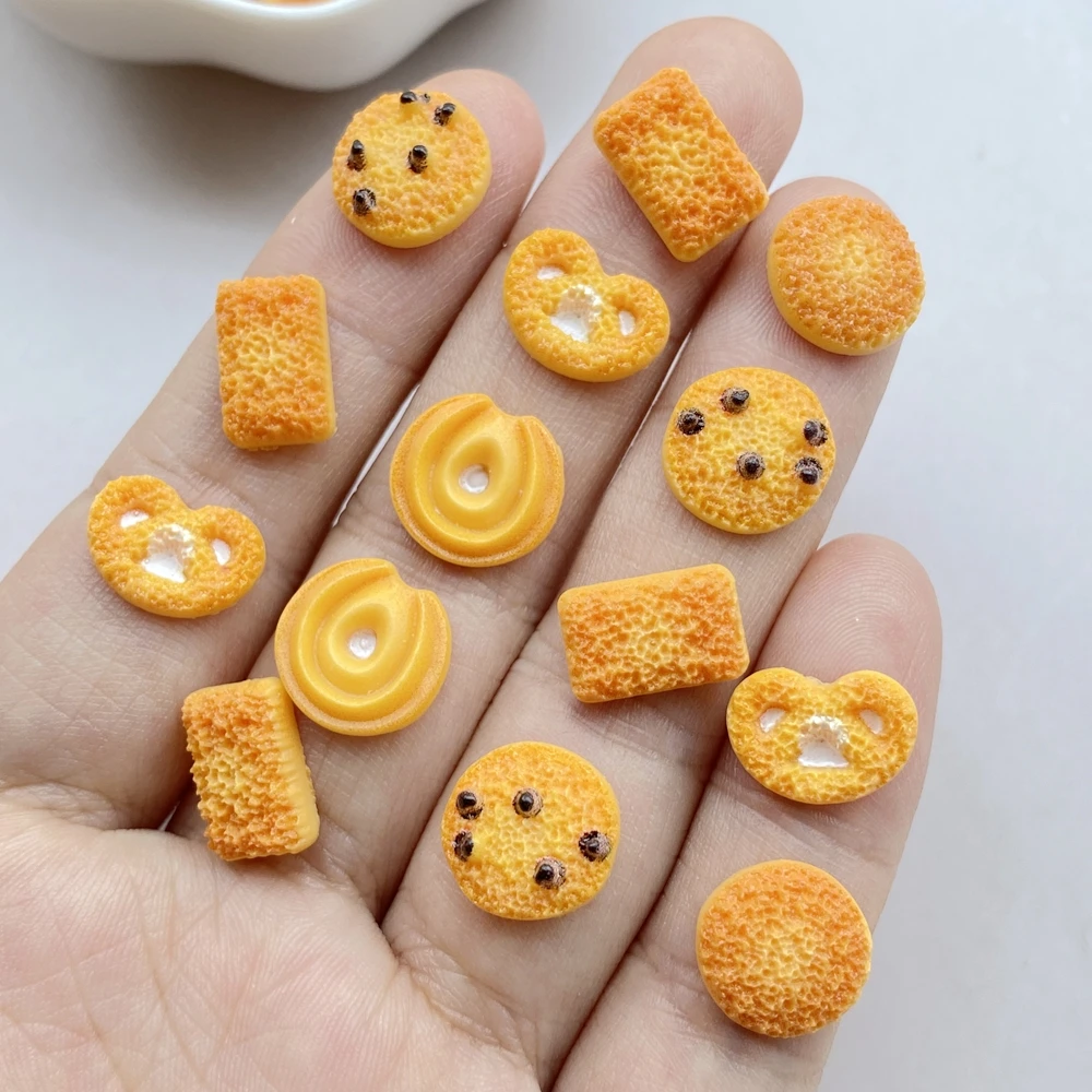 50Pcs Cute Mini Cartoon Simulated Cookies Nail Art Resin Designer Charms DIY Craft For Nail 3D Decorations Jewelry 50Pcs Cute Mini Cartoon Simulated Cookies Nail Art Resin Designer Charms DIY Craft For Nail 3D Decorations Jewelry