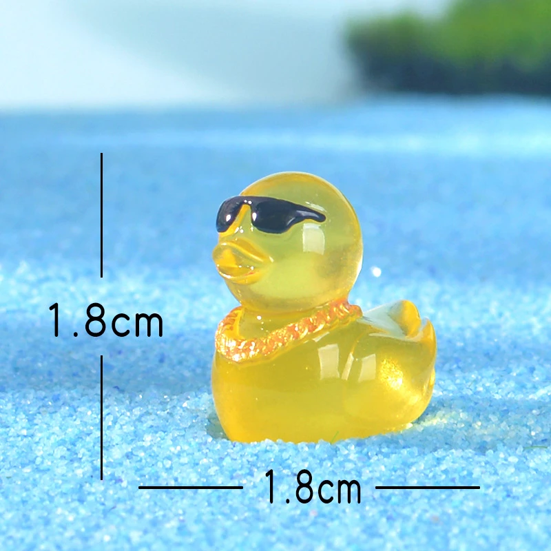 200-50pcs Mini Glow in The Dark gold chain social duck Moss Micro Landscape Miniature Luminous Duck DIY Fairy Garden Home Decor 200-50pcs Mini Glow in The Dark gold chain social duck Moss Micro Landscape Miniature Luminous Duck DIY Fairy Garden Home Decor