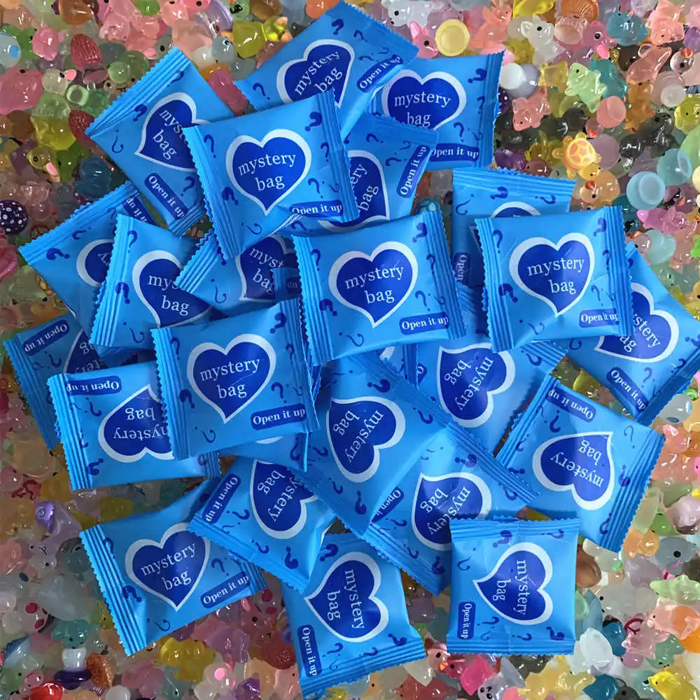 10/30/60PCS Surprise Blind Bags Luminous Animal Mushroom Figurines Miniature Mystery Bag For Potted Dollhouse Fairy Garden Decor