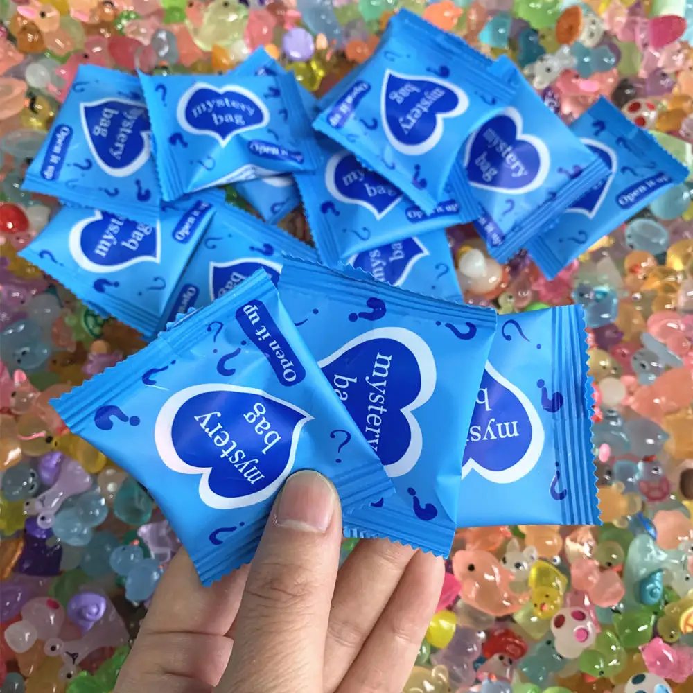 10/30/60PCS Surprise Blind Bags Luminous Animal Mushroom Figurines Miniature Mystery Bag For Potted Dollhouse Fairy Garden Decor