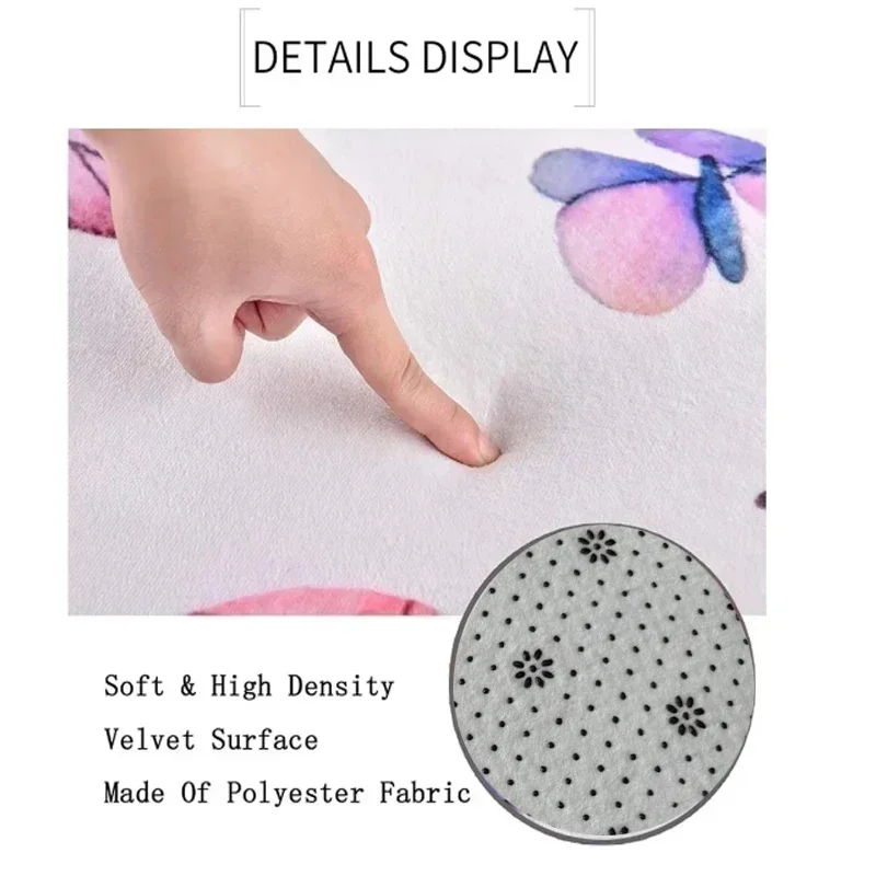 Chic Forest Mushroom Circular Area Rug Ultra-Soft Microfiber Machine Washable Perfect for Bedroom Living Room or Dorm Decoration