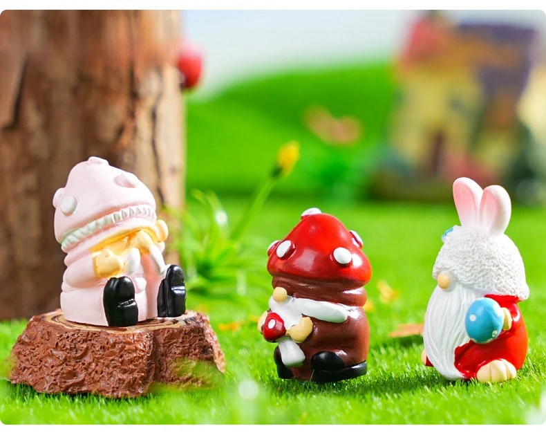 8/24PCs Mini Dwarf Doll Figurine Miniature Resin Mushroom Gnome Doll Garden Landscape Crafts Small Ornaments Desktop Decoration 8/24PCs Mini Dwarf Doll Figurine Miniature Resin Mushroom Gnome Doll Garden Landscape Crafts Small Ornaments Desktop Decoration