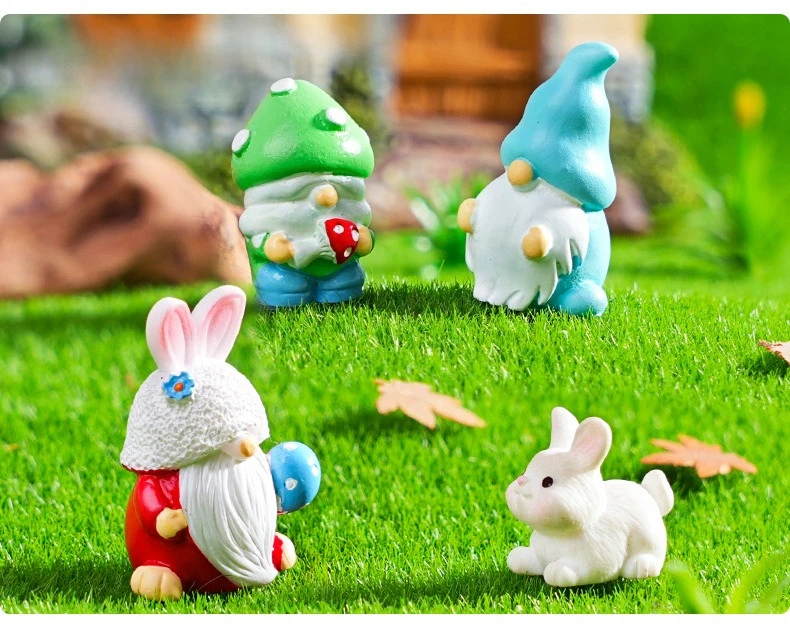 8/24PCs Mini Dwarf Doll Figurine Miniature Resin Mushroom Gnome Doll Garden Landscape Crafts Small Ornaments Desktop Decoration 8/24PCs Mini Dwarf Doll Figurine Miniature Resin Mushroom Gnome Doll Garden Landscape Crafts Small Ornaments Desktop Decoration