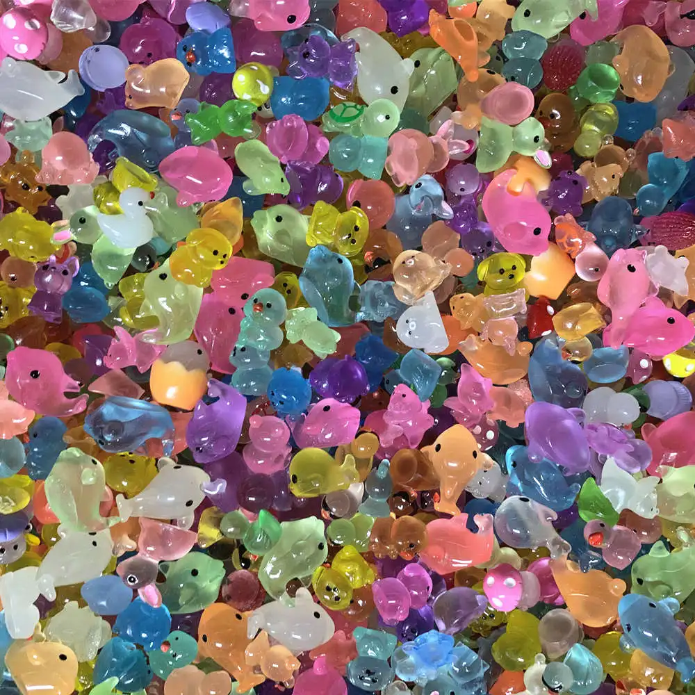 6/18/36/54pcs Luminous Mini Resin Animal Mushroom Figurine Glow in The Dark Miniature Figures Ornament Fairy Garden Accessories 6/18/36/54pcs Luminous Mini Resin Animal Mushroom Figurine Glow in The Dark Miniature Figures Ornament Fairy Garden Accessories
