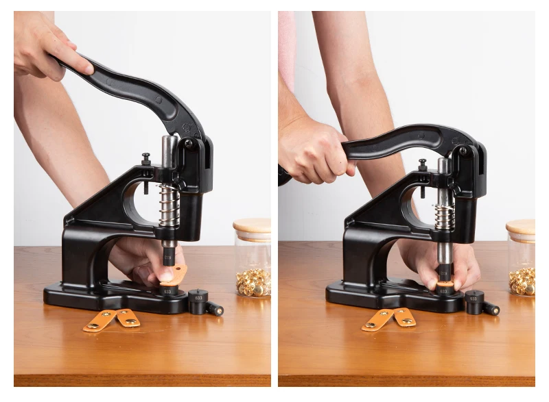 WUTA Manual Button Installation Tool Mute Punching Mushroom Rivets, Eyelet Hand Pressing (without /with Machine) DIY Craft Tools WUTA Manual Button Installation Tool Mute Punching Mushroom Rivets, Eyelet Hand Pressing (without /with Machine) DIY Craft Tools