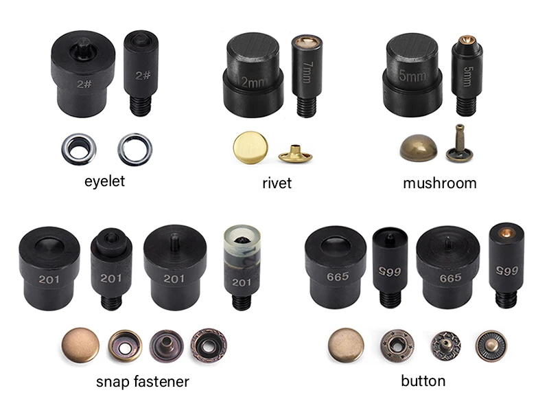 WUTA Manual Button Installation Tool Mute Punching Mushroom Rivets, Eyelet Hand Pressing (without /with Machine) DIY Craft Tools WUTA Manual Button Installation Tool Mute Punching Mushroom Rivets, Eyelet Hand Pressing (without /with Machine) DIY Craft Tools