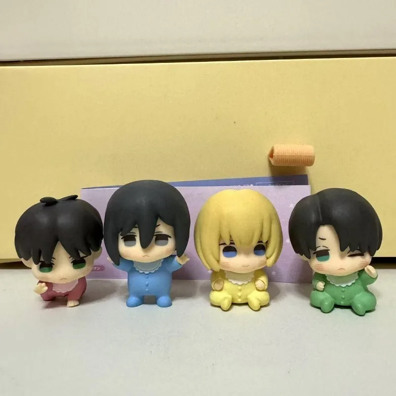 Attack on Titan Gashapon Toys Eren Jaeger Mikasa Ackerman Armin Arlert Levi Ackerman Q Version Action Figure Model Ornament Toys Attack on Titan Gashapon Toys Eren Jaeger Mikasa Ackerman Armin Arlert Levi Ackerman Q Version Action Figure Model Ornament Toys