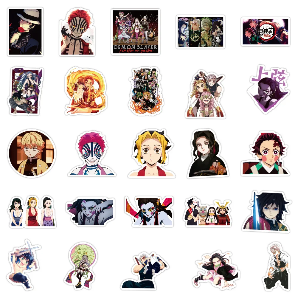 50/100pcs New Demon Slayer Stickers Kimetsu No Yaiba Yuukaku-hen Cool Graffiti Anime Vinyl Decal for Laptop Car Waterproof 50/100pcs New Demon Slayer Stickers Kimetsu No Yaiba Yuukaku-hen Cool Graffiti Anime Vinyl Decal for Laptop Car Waterproof