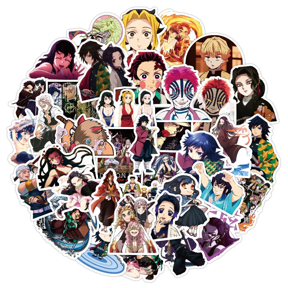 50/100pcs New Demon Slayer Stickers Kimetsu No Yaiba Yuukaku-hen Cool Graffiti Anime Vinyl Decal for Laptop Car Waterproof 50/100pcs New Demon Slayer Stickers Kimetsu No Yaiba Yuukaku-hen Cool Graffiti Anime Vinyl Decal for Laptop Car Waterproof