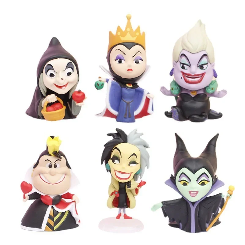 6pcs/set Disney Maleficent PVC Action Figure Dolls Villains Series Evil Queen Model Car Ornament Kids Toys Cake Decoration Gifts 6pcs/set Disney Maleficent PVC Action Figure Dolls Villains Series Evil Queen Model Car Ornament Kids Toys Cake Decoration Gifts