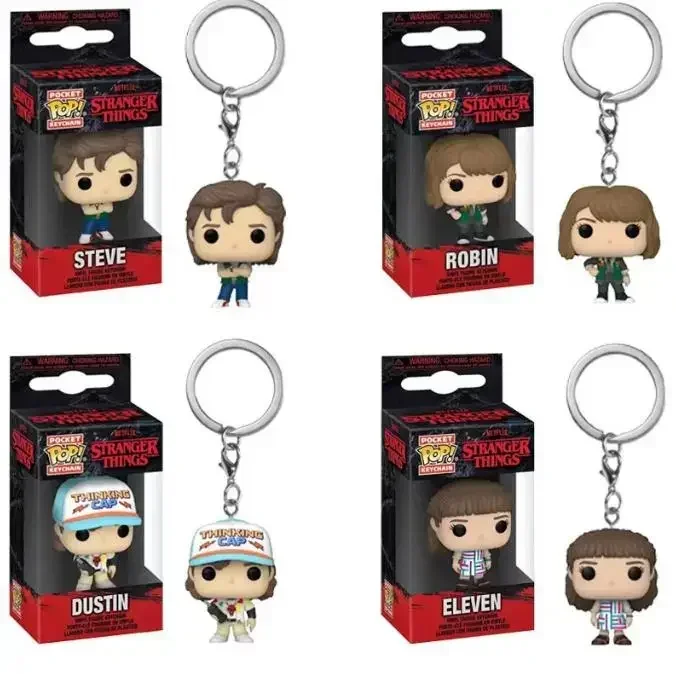 Funko Pop Pocket Pop Keychain Stranger Eleven Robin Barb Steve Dustin Key Ring Chain Model Toy Adults Children Gift Toys Funko Pop Pocket Pop Keychain Stranger Eleven Robin Barb Steve Dustin Key Ring Chain Model Toy Adults Children Gift Toys