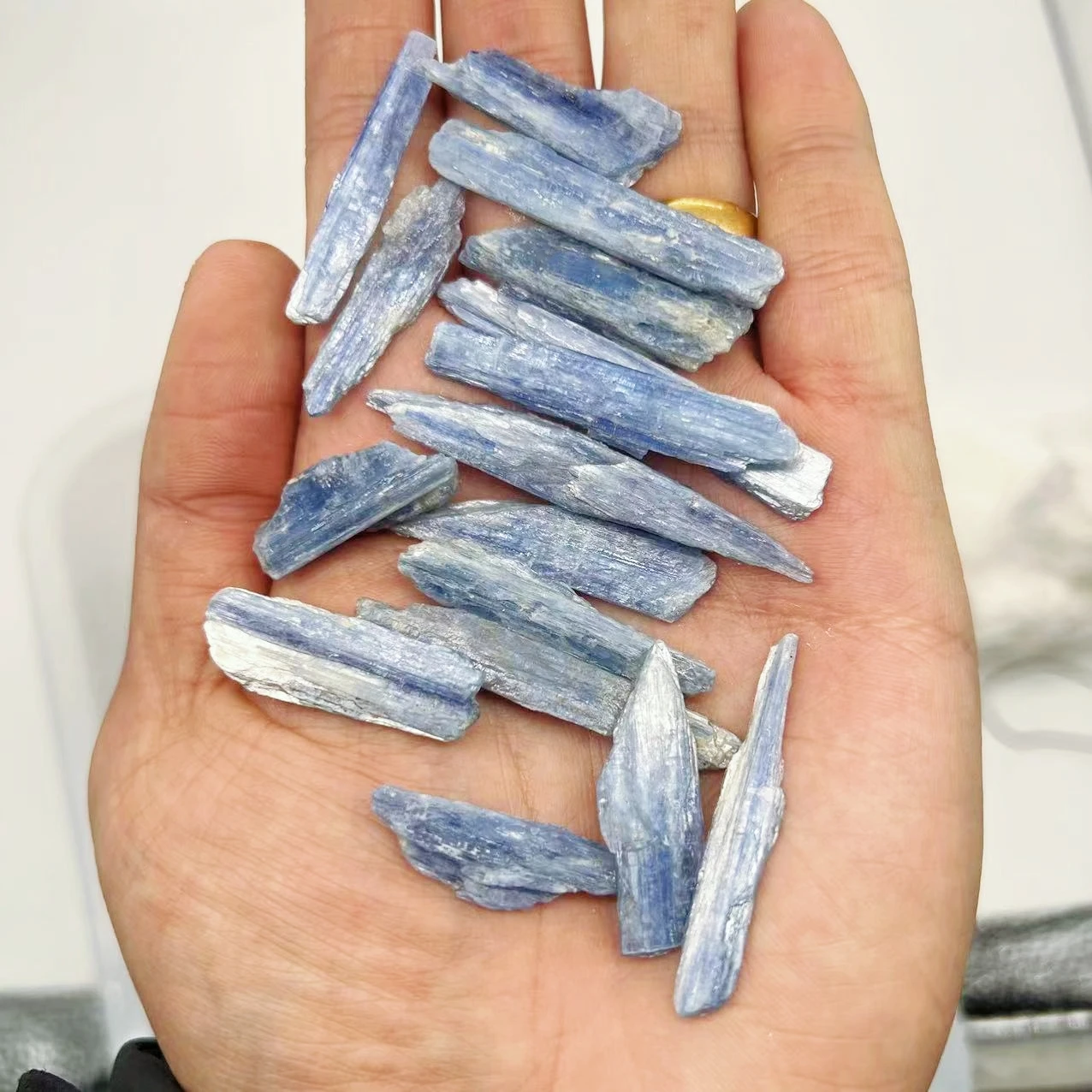 Natural Kyanite Strip Crystal Quartz Blue Raw Stone Mineral Specimen Reiki Healing DIY Gemstone Crystals Chip Home Decor Gift
