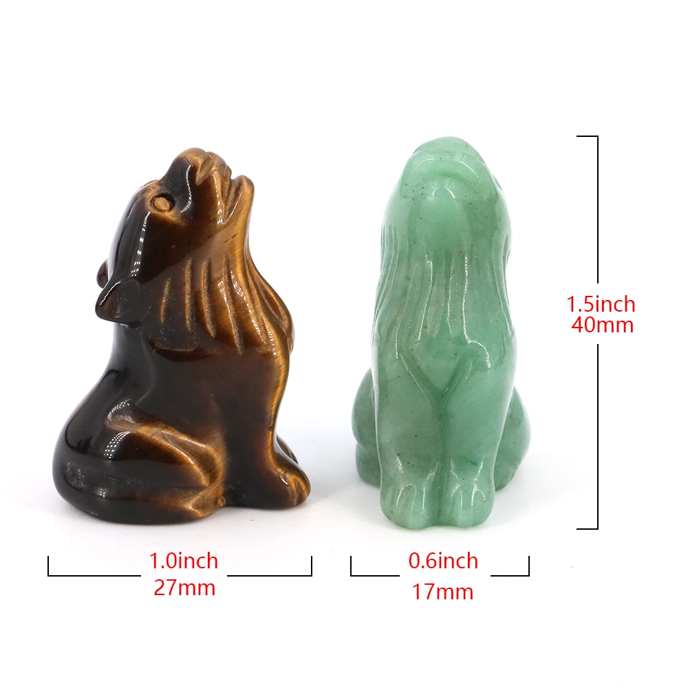 Wolf Statue Healing Crystal Carved Natural Stone Quartz Labradorite Animal Figurine Craft Chakra Meditation Home Decoration Gift Wolf Statue Healing Crystal Carved Natural Stone Quartz Labradorite Animal Figurine Craft Chakra Meditation Home Decoration Gift