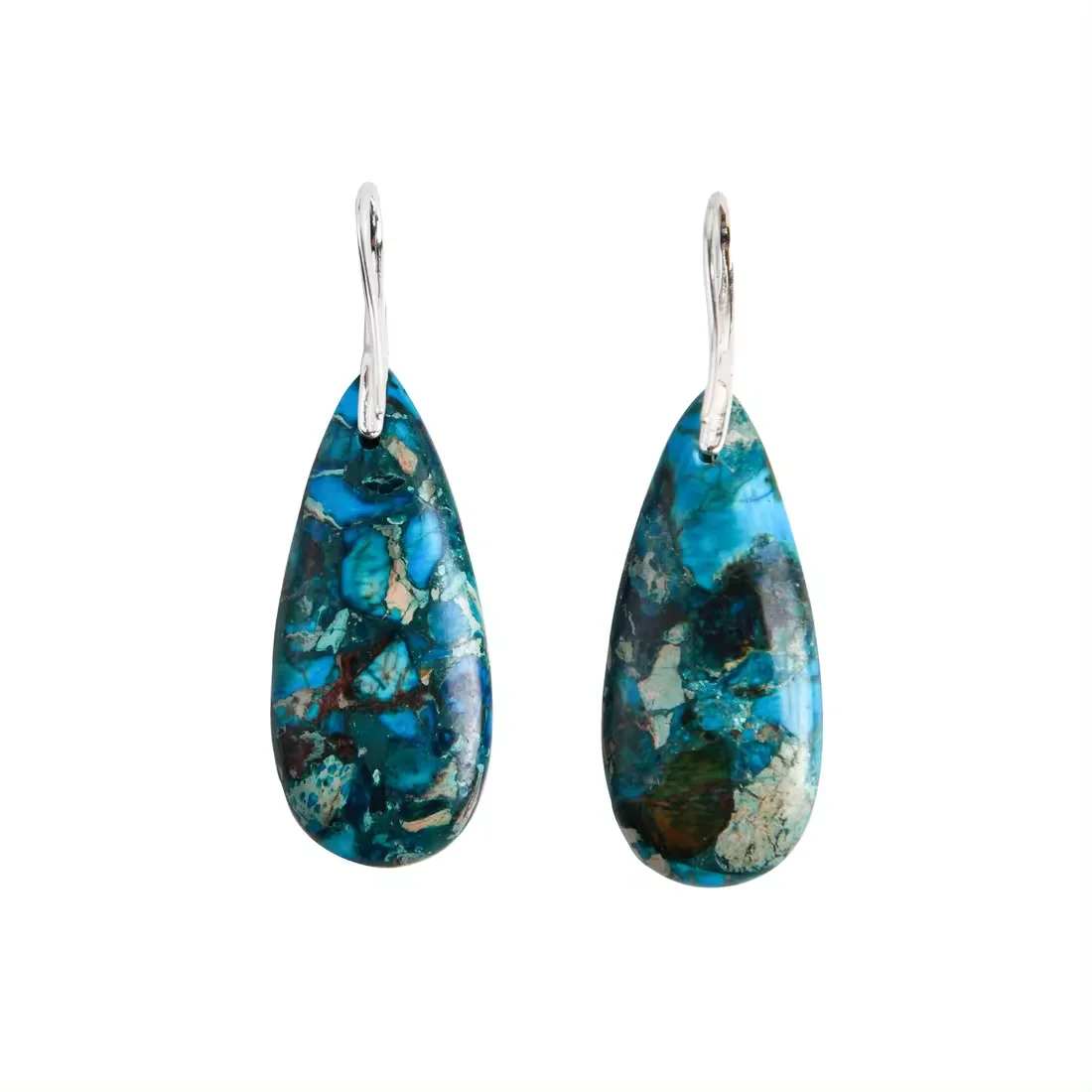 Imperial Jasper Stone Drop Earrings for Women Crystal Teardrop Shape Dangle Earring Premium Earrings Elegant Teardrop Jewelry