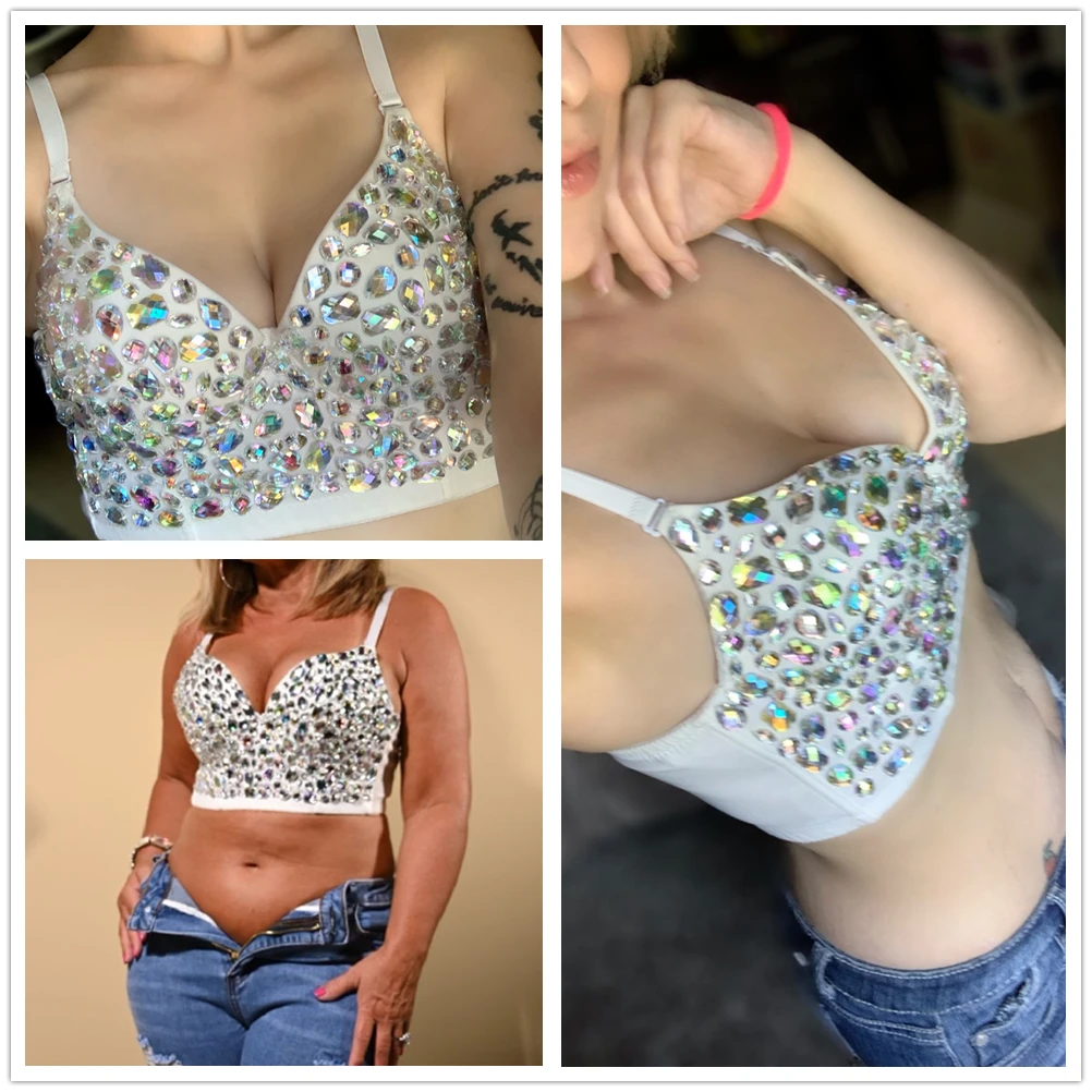 Summer High End Tops Women Corset Luxury Bling Diamond Sequined y2k Tank Woman Clothes Quality Push Up Bustier Ladies Crop Top Summer High End Tops Women Corset Luxury Bling Diamond Sequined y2k Tank Woman Clothes Quality Push Up Bustier Ladies Crop Top