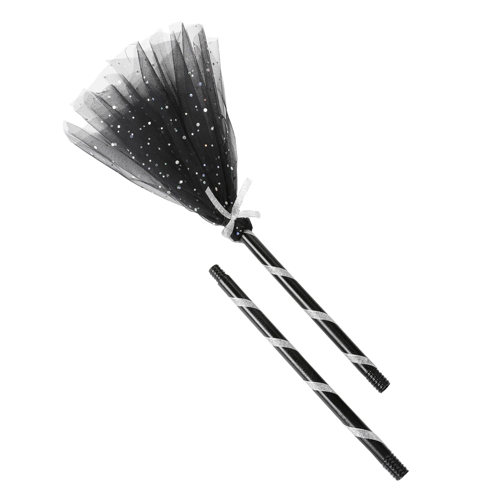 Witch Elphaba Dress for Girl Children Princess Dress With Detachable Cape Witch Hat Magic Broom Halloween Cosplay Costume