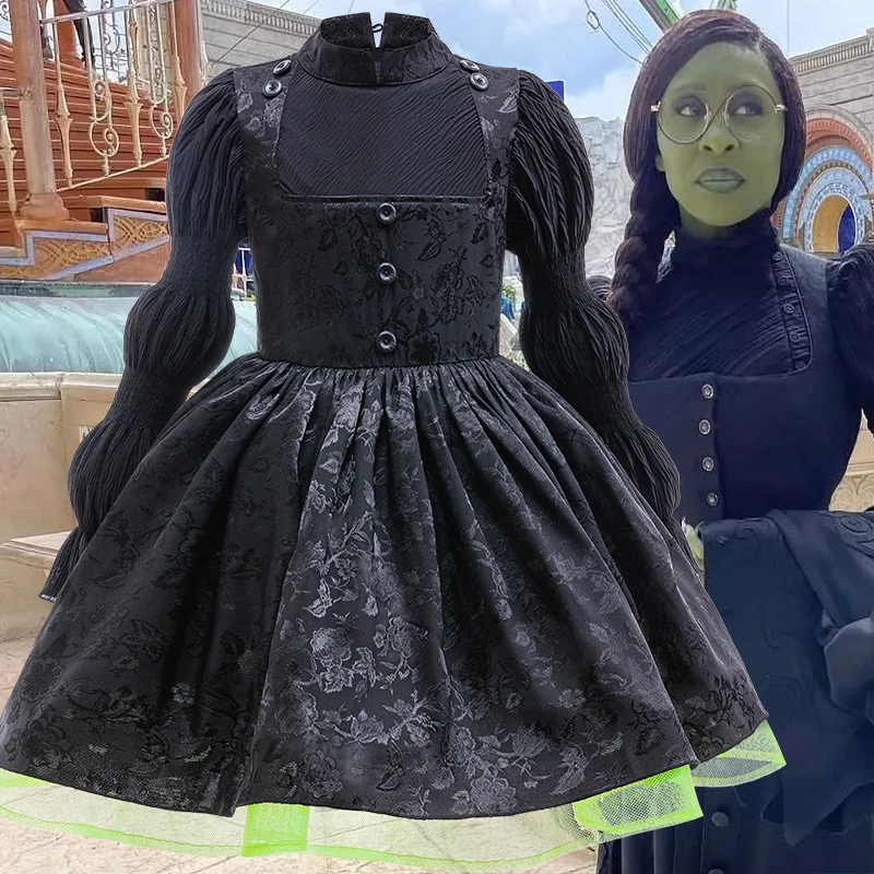 Girl Princess Dress Magic Wicked Witch Cosplay Costume Birthday Party Stage Performance Costume Halloween Carnival Kids Dress Up Girl Princess Dress Magic Wicked Witch Cosplay Costume Birthday Party Stage Performance Costume Halloween Carnival Kids Dress Up
