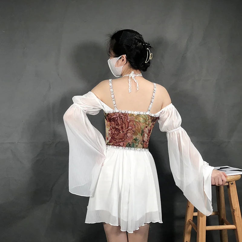 Fashion Lolita Shirt Women Tank Tops Camis Harajuku Vintage y2k Corset Woman Clothing Blusas Sexy Ladies Crop Top Camiseta Mujer