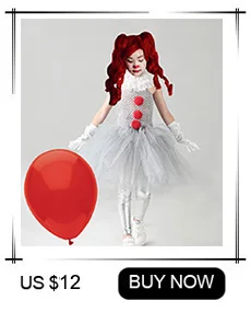 Girls Gothic Halloween Ghost Witch Costume Flare Sleeve Kids Gown Robe Tutu Dress with Witch Hat for Purim Carnival Party