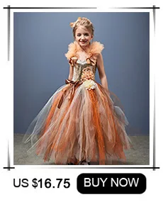 Girls Gothic Halloween Ghost Witch Costume Flare Sleeve Kids Gown Robe Tutu Dress with Witch Hat for Purim Carnival Party