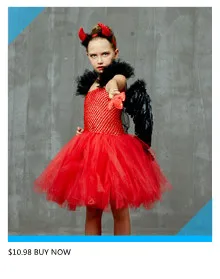 Glittery Black & Purple Kids Evil Witch Tutu Dress Girls Dark Fairy Witch Tutu Halloween Cosplay Costume With Horns and Wings