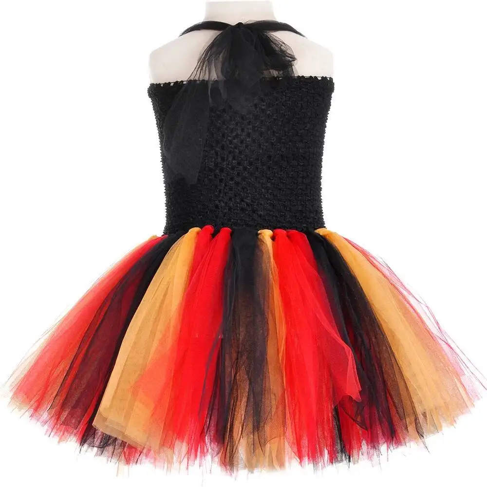 Widow Spider Halloween Costumes for Girls Spider Witch Fancy Tutu Dress Children Carnival Party Outfits Kids Disguise Clothes