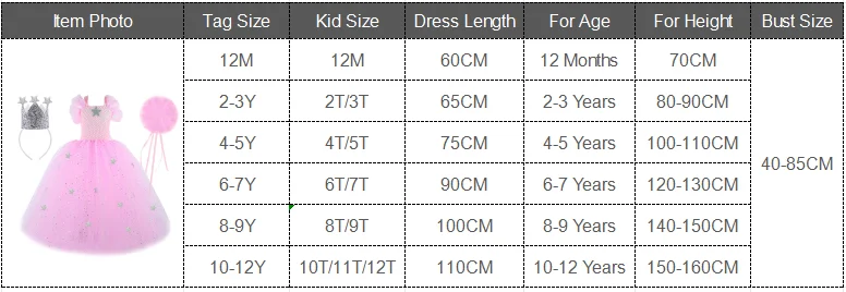 Sparkly Pink Glinda Witch Costumes for Girls Halloween Long Tutu Dress with Silver Stars Puff Sleeves Princess Ball Gown Outfit