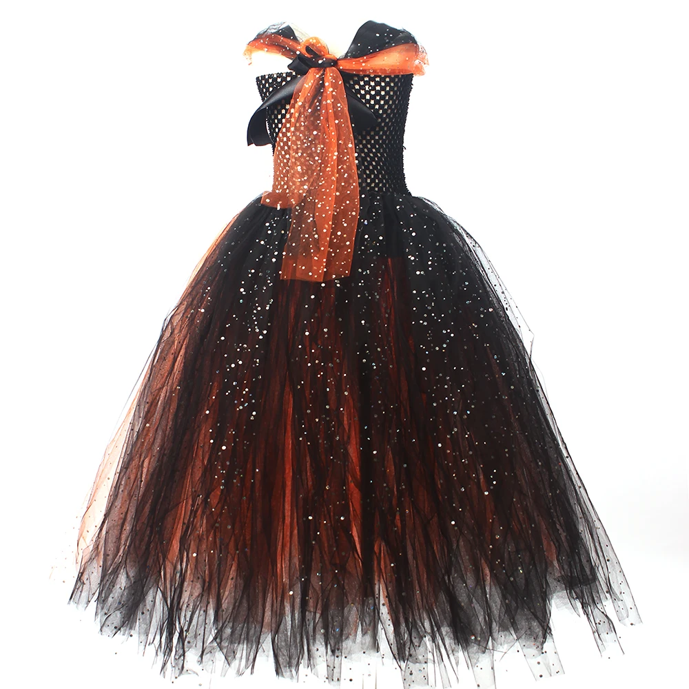 Fairytale Sparkly Bat Witch Halloween Costume Girls Vampire Tutu Dress with Broom Hat Kids Role Play Cosplay Party Fancy Dress Fairytale Sparkly Bat Witch Halloween Costume Girls Vampire Tutu Dress with Broom Hat Kids Role Play Cosplay Party Fancy Dress