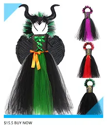 Fairytale Sparkly Bat Witch Halloween Costume Girls Vampire Tutu Dress with Broom Hat Kids Role Play Cosplay Party Fancy Dress