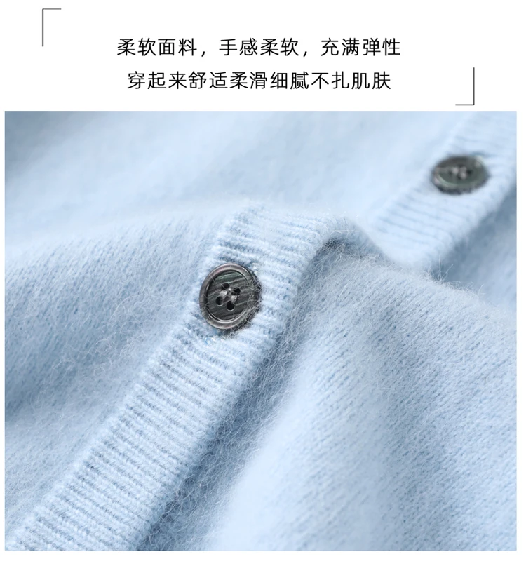 LHZSYY Women Cardigan Super Warm Pure Mink Cashmere Sweaters O-neck Loose Female Sweater Ladies' Solid Color Knit Cardigans