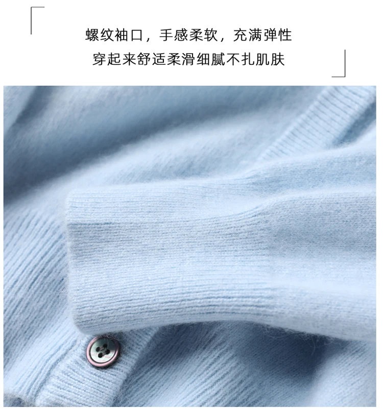 LHZSYY Women Cardigan Super Warm Pure Mink Cashmere Sweaters O-neck Loose Female Sweater Ladies' Solid Color Knit Cardigans