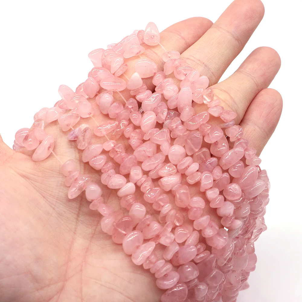 5-8mm Natural Gravel Stone Rose Pink Quartz Irregular Shape Chips Beads For Jewelry Making DIY Necklace Bracelet Accessories 5-8mm Natural Gravel Stone Rose Pink Quartz Irregular Shape Chips Beads For Jewelry Making DIY Necklace Bracelet Accessories