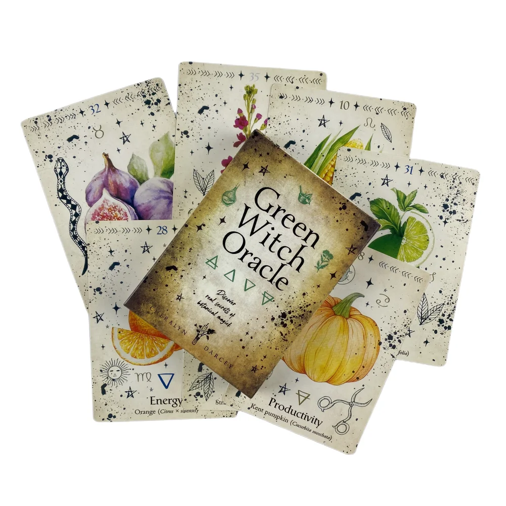 Green Witch Oracle Cards Fortune-telling Tarot Divination Edition Creativity Board Game Deck Green Witch Oracle Cards Fortune-telling Tarot Divination Edition Creativity Board Game Deck