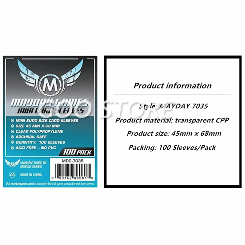 100 Sleeves Board Games MAYDAY Card Game Sleeve Protector protective clear cards sleeves 100 Sleeves Board Games MAYDAY Card Game Sleeve Protector protective clear cards sleeves