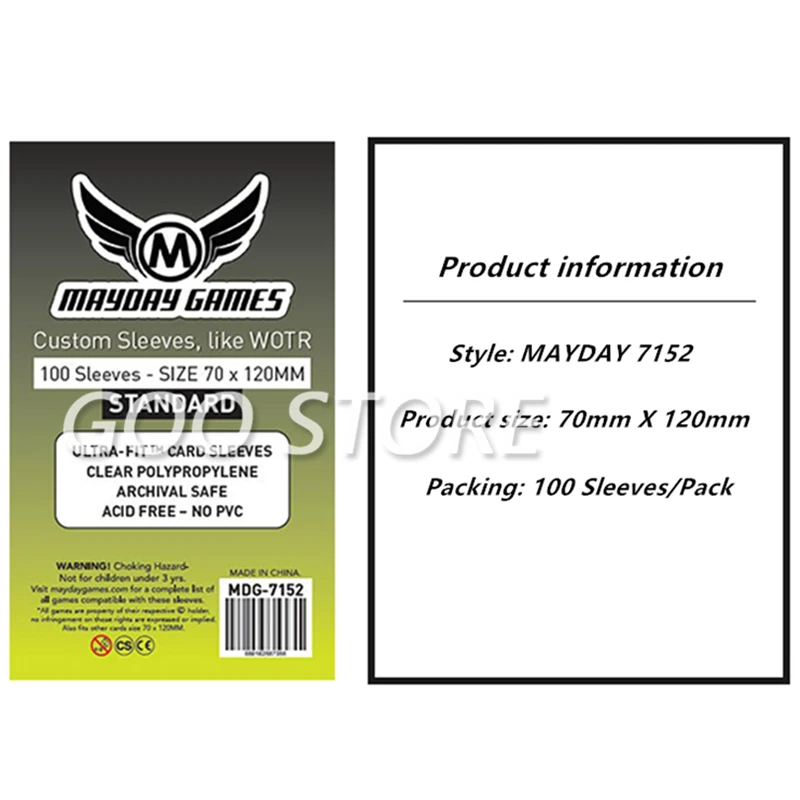 100 Sleeves Board Games MAYDAY Card Game Sleeve Protector protective clear cards sleeves 100 Sleeves Board Games MAYDAY Card Game Sleeve Protector protective clear cards sleeves