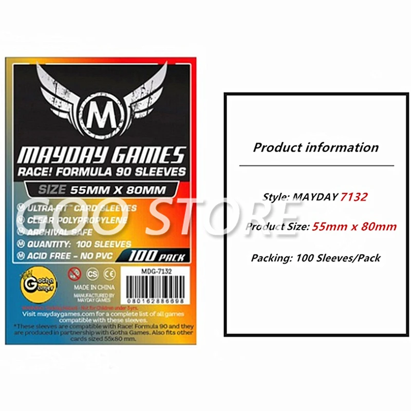 100 Sleeves Board Games MAYDAY Card Game Sleeve Protector protective clear cards sleeves 100 Sleeves Board Games MAYDAY Card Game Sleeve Protector protective clear cards sleeves
