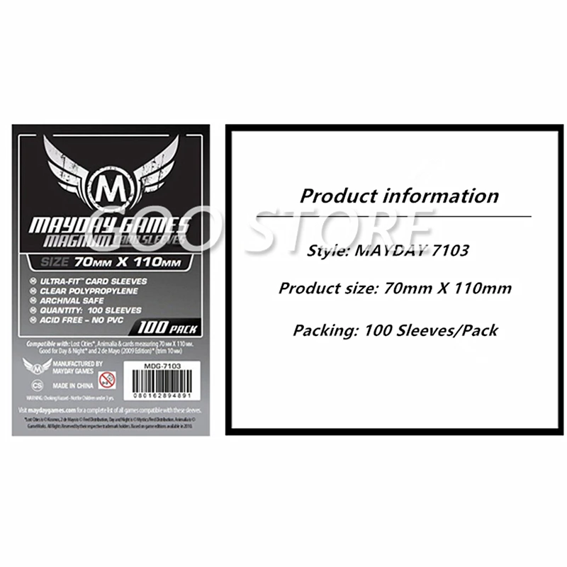 100 Sleeves Board Games MAYDAY Card Game Sleeve Protector protective clear cards sleeves 100 Sleeves Board Games MAYDAY Card Game Sleeve Protector protective clear cards sleeves