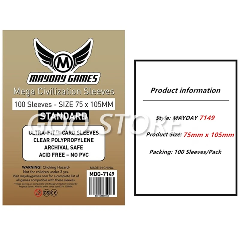 100 Sleeves Board Games MAYDAY Card Game Sleeve Protector protective clear cards sleeves 100 Sleeves Board Games MAYDAY Card Game Sleeve Protector protective clear cards sleeves