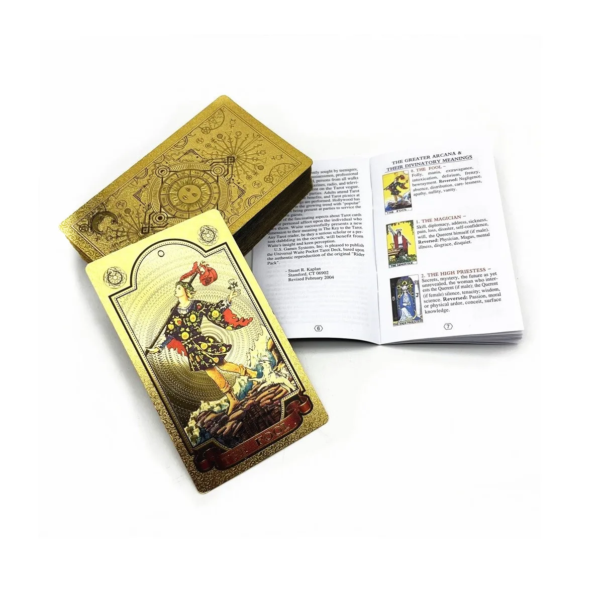 High Quality Plastic Tarot Gold Foil Russian English Divination Cards Oracle Deck Witch Board Game L751