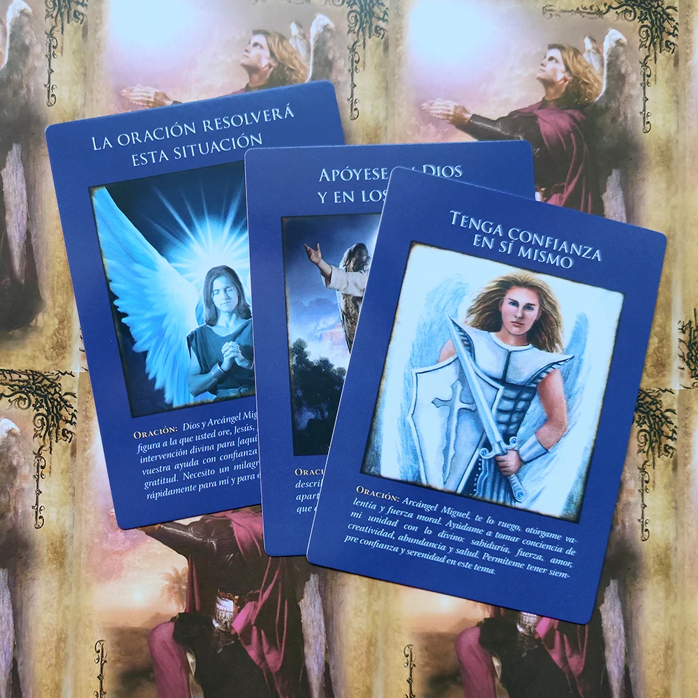 Spanish Edition  Cartas adivinatorias del Arcangel Miguel   by DOREEN VIRTUE