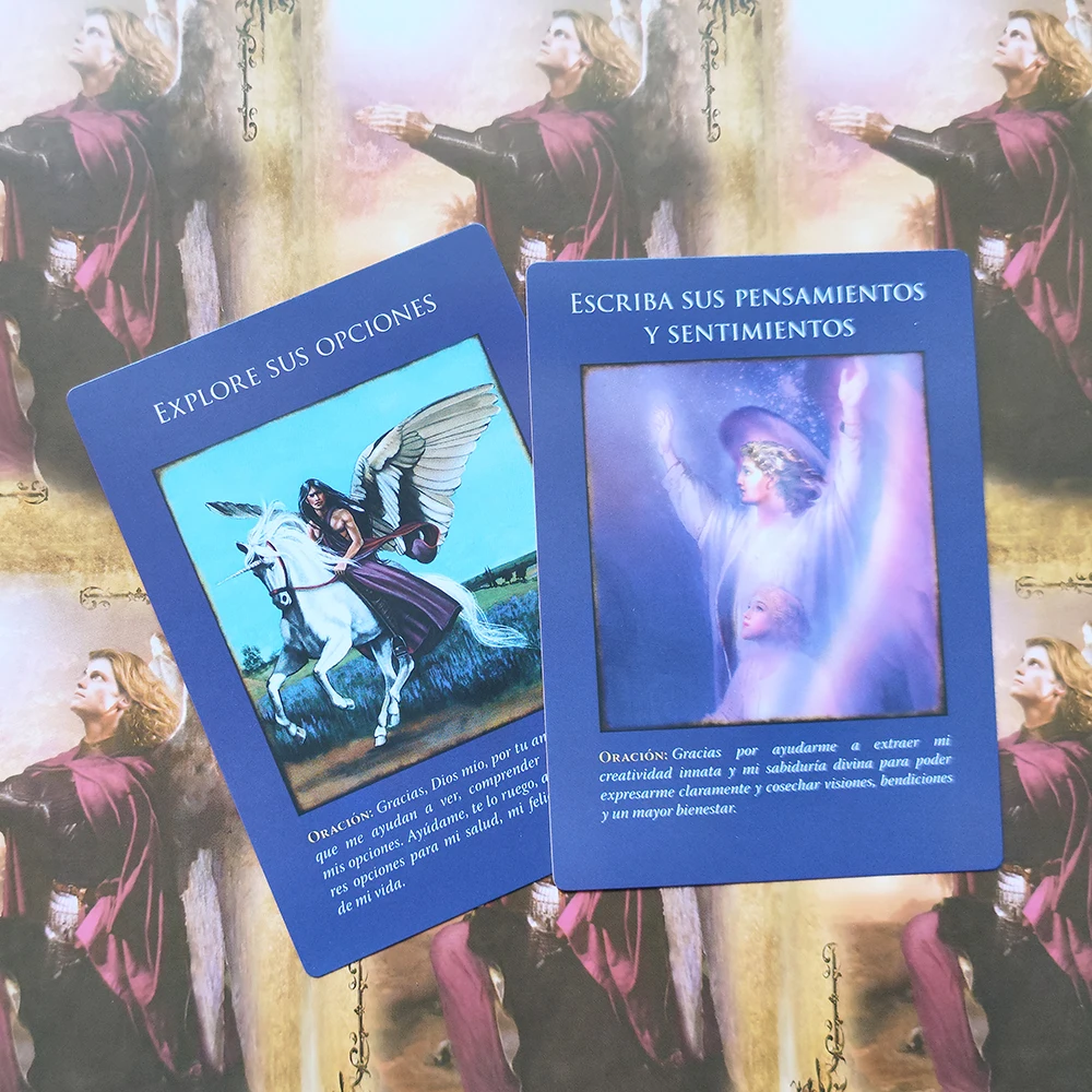 Spanish Edition  Cartas adivinatorias del Arcangel Miguel   by DOREEN VIRTUE