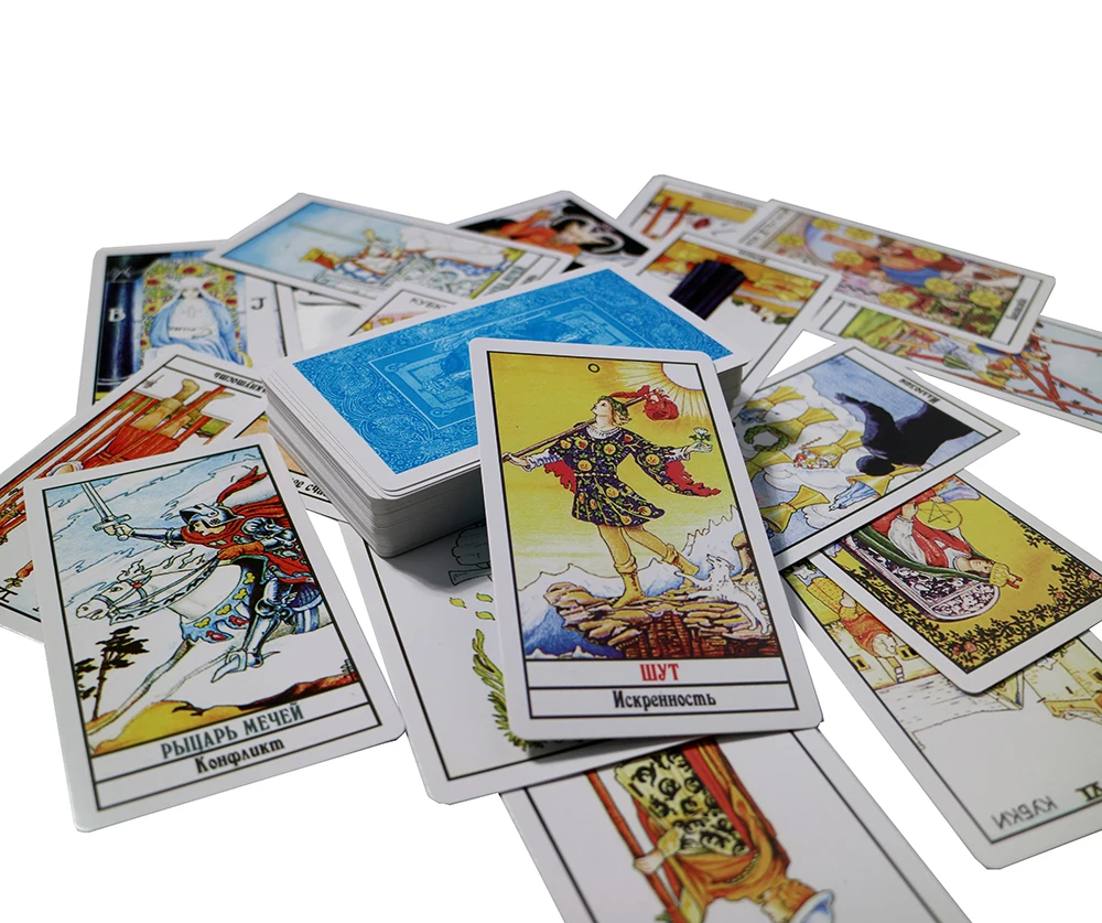 Russian rider wait Tarot Cards and Guidbook Deck Party Playing games Fate Divination Cards game board game