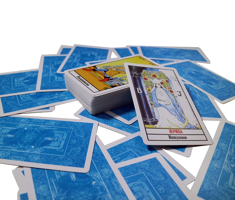 Russian rider wait Tarot Cards and Guidbook Deck Party Playing games Fate Divination Cards game board game
