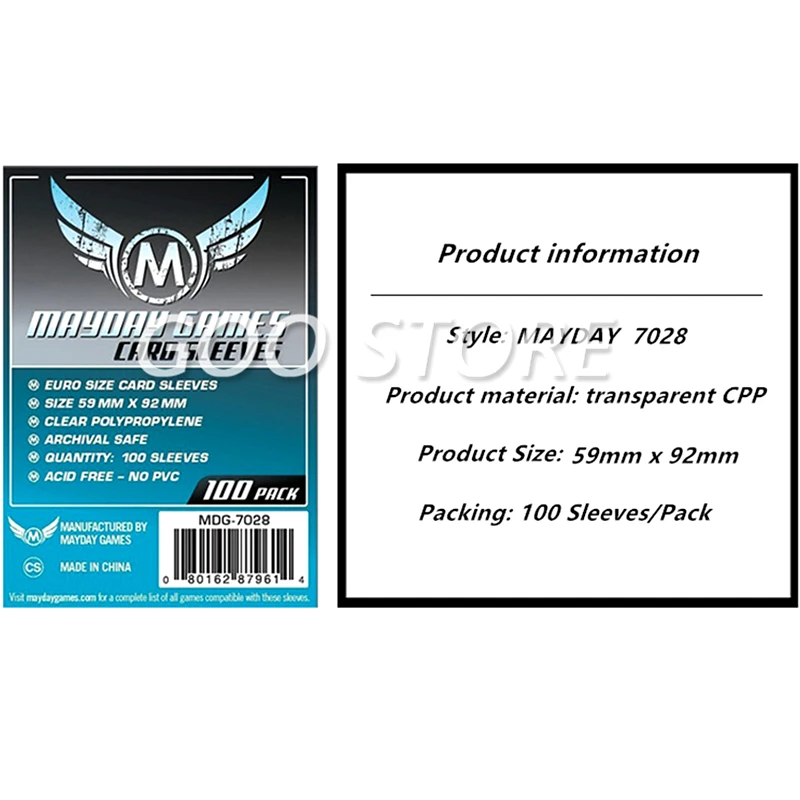 500 Sleeves Board Games MAYDAY Card Game Sleeve Protector protective clear cards sleeves