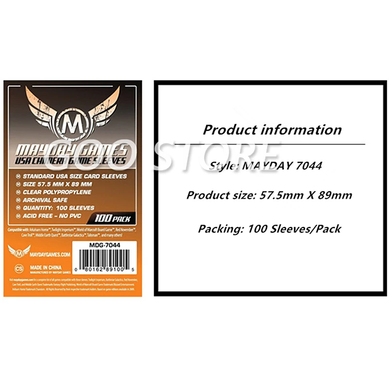 500 Sleeves Board Games MAYDAY Card Game Sleeve Protector protective clear cards sleeves