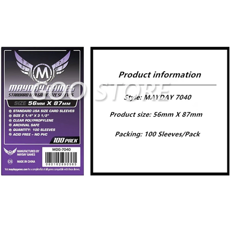 500 Sleeves Board Games MAYDAY Card Game Sleeve Protector protective clear cards sleeves